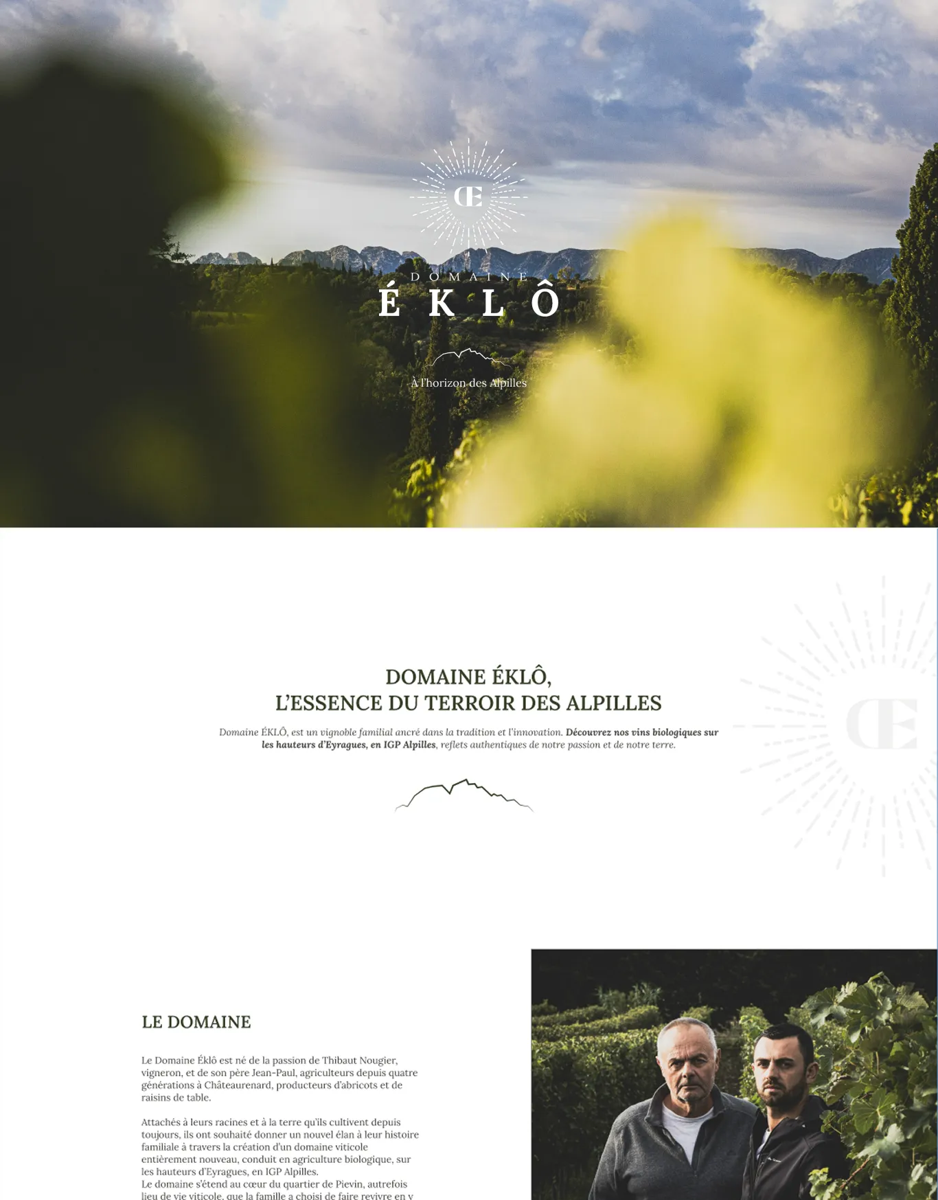 Capture du site Domaine Éklô